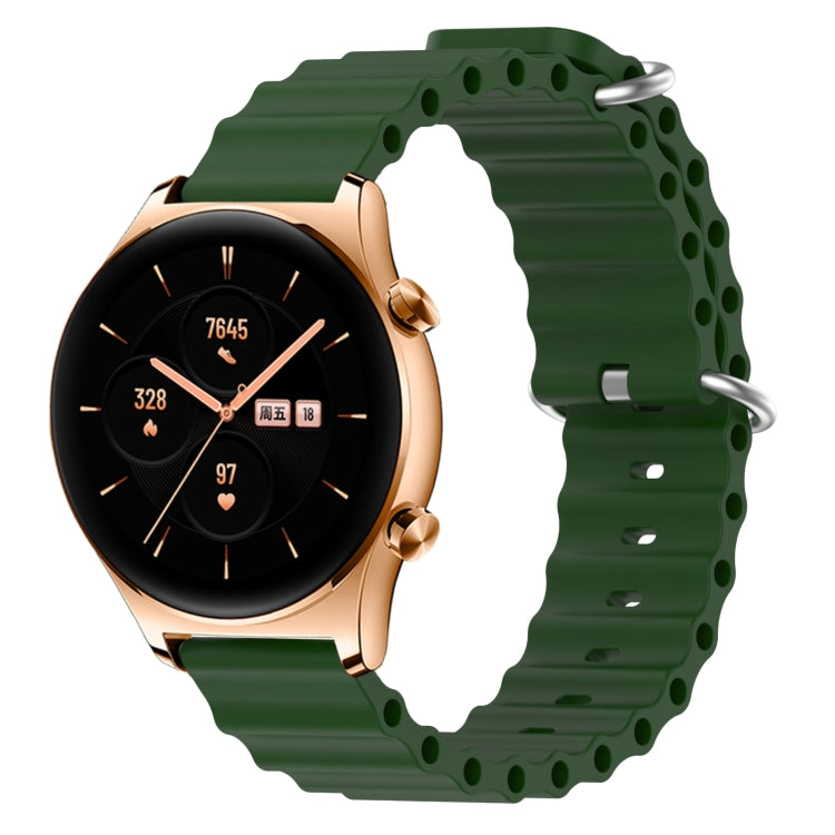 Cinturino per orologio in silicone tinta unita stile oceano da 22 mm, For Honor Watch GS 3, For Honor Watch GS Pro