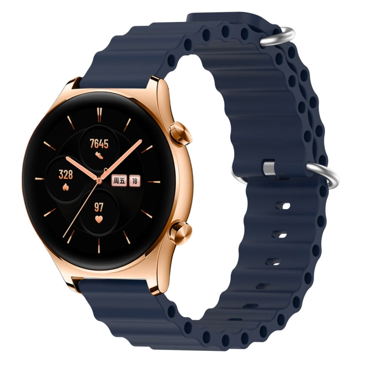 Cinturino per orologio in silicone tinta unita stile oceano da 22 mm, For Honor Watch GS 3, For Honor Watch GS Pro