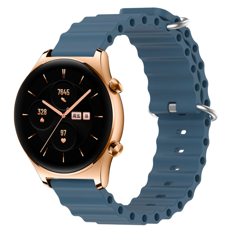 Cinturino per orologio in silicone tinta unita stile oceano da 22 mm, For Honor Watch GS 3, For Honor Watch GS Pro