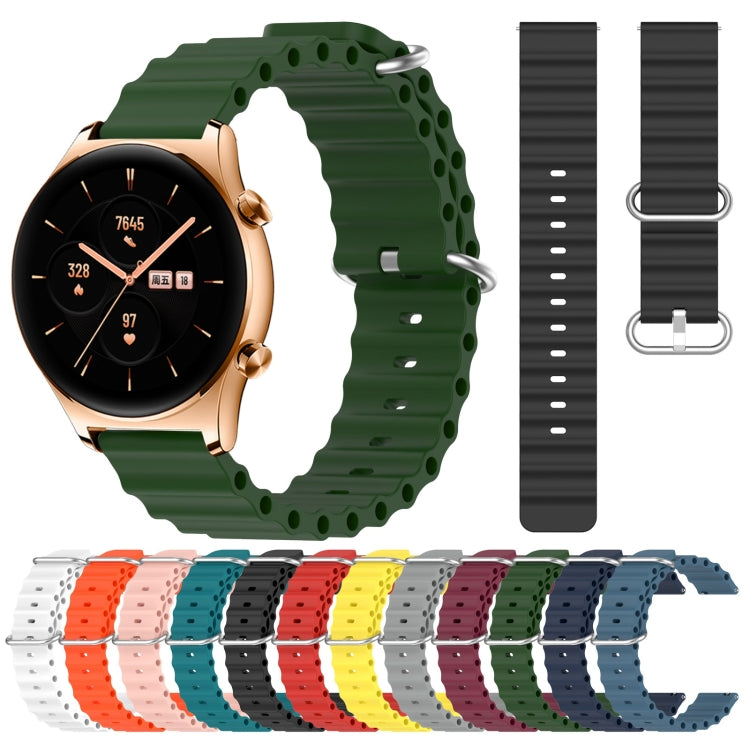 Cinturino per orologio in silicone tinta unita stile oceano da 22 mm, For Honor Watch GS 3, For Honor Watch GS Pro