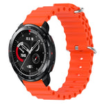 Cinturino per orologio in silicone tinta unita stile oceano da 22 mm, For Honor Watch GS 3, For Honor Watch GS Pro