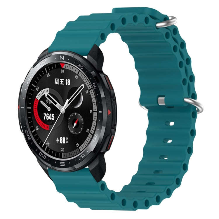 Cinturino per orologio in silicone tinta unita stile oceano da 22 mm, For Honor Watch GS 3, For Honor Watch GS Pro