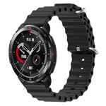 Cinturino per orologio in silicone tinta unita stile oceano da 22 mm, For Honor Watch GS 3, For Honor Watch GS Pro