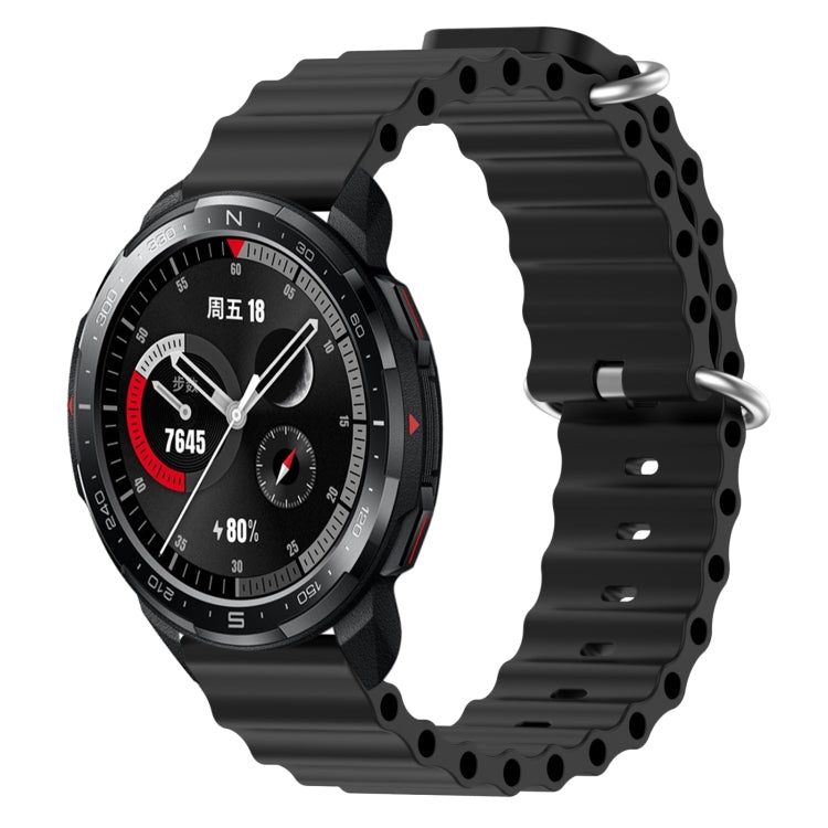 Cinturino per orologio in silicone tinta unita stile oceano da 22 mm, For Honor Watch GS 3, For Honor Watch GS Pro