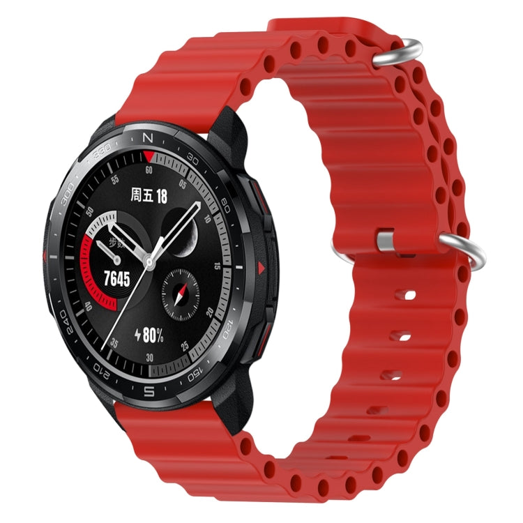 Cinturino per orologio in silicone tinta unita stile oceano da 22 mm, For Honor Watch GS 3, For Honor Watch GS Pro