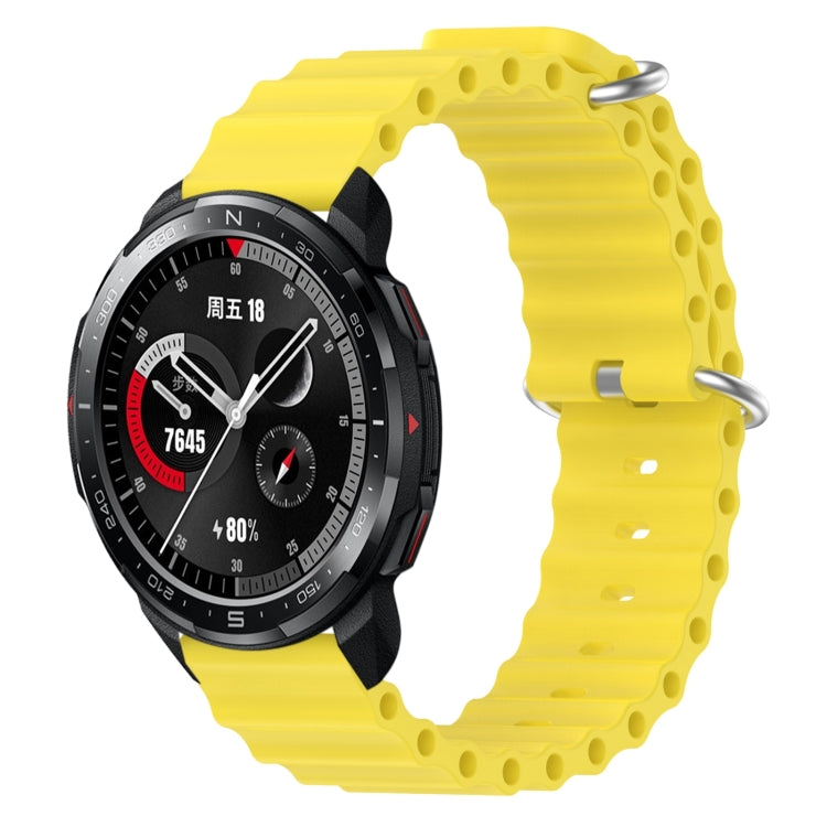 Cinturino per orologio in silicone tinta unita stile oceano da 22 mm, For Honor Watch GS 3, For Honor Watch GS Pro