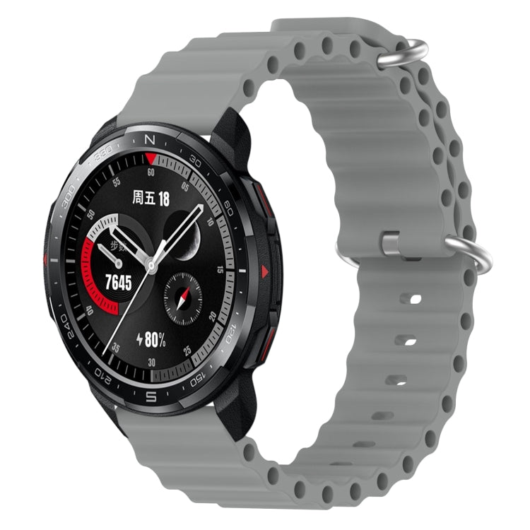 Cinturino per orologio in silicone tinta unita stile oceano da 22 mm, For Honor Watch GS 3, For Honor Watch GS Pro