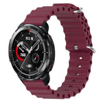 Cinturino per orologio in silicone tinta unita stile oceano da 22 mm, For Honor Watch GS 3, For Honor Watch GS Pro