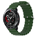 Cinturino per orologio in silicone tinta unita stile oceano da 22 mm, For Honor Watch GS 3, For Honor Watch GS Pro