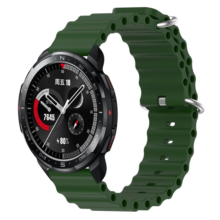 Cinturino per orologio in silicone tinta unita stile oceano da 22 mm, For Honor Watch GS 3, For Honor Watch GS Pro