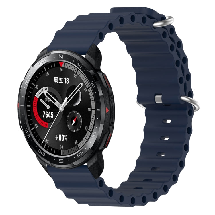 Cinturino per orologio in silicone tinta unita stile oceano da 22 mm, For Honor Watch GS 3, For Honor Watch GS Pro