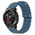 Cinturino per orologio in silicone tinta unita stile oceano da 22 mm, For Honor Watch GS 3, For Honor Watch GS Pro