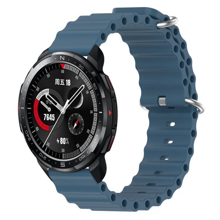 Cinturino per orologio in silicone tinta unita stile oceano da 22 mm, For Honor Watch GS 3, For Honor Watch GS Pro