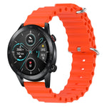 Cinturino per orologio in silicone tinta unita stile oceano da 22 mm, For Honor Magic Watch 2 46mm, For Honor Watch Dream