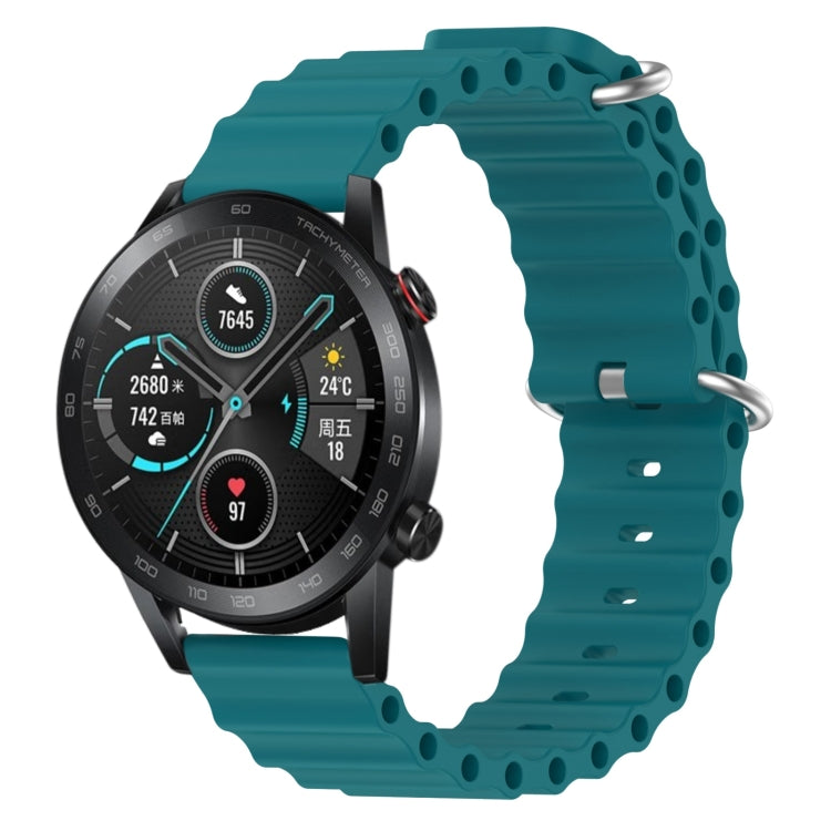 Cinturino per orologio in silicone tinta unita stile oceano da 22 mm, For Honor Magic Watch 2 46mm, For Honor Watch Dream