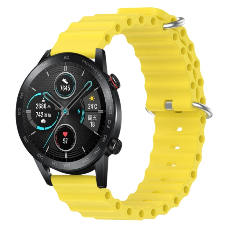 Cinturino per orologio in silicone tinta unita stile oceano da 22 mm, For Honor Magic Watch 2 46mm, For Honor Watch Dream