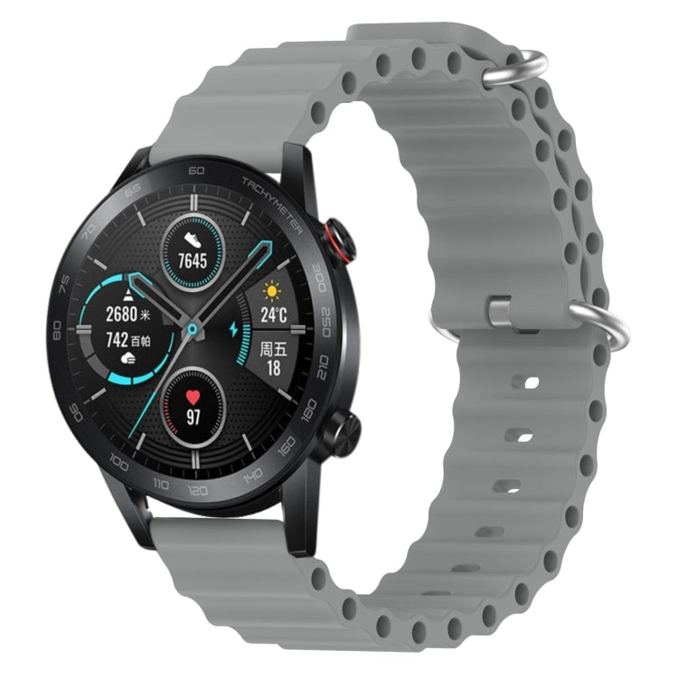 Cinturino per orologio in silicone tinta unita stile oceano da 22 mm, For Honor Magic Watch 2 46mm, For Honor Watch Dream