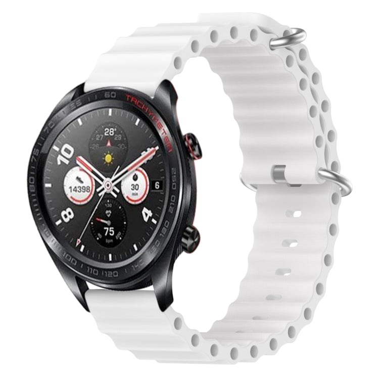 Cinturino per orologio in silicone tinta unita stile oceano da 22 mm, For Honor Magic Watch 2 46mm, For Honor Watch Dream