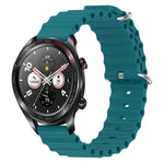 Cinturino per orologio in silicone tinta unita stile oceano da 22 mm, For Honor Magic Watch 2 46mm, For Honor Watch Dream