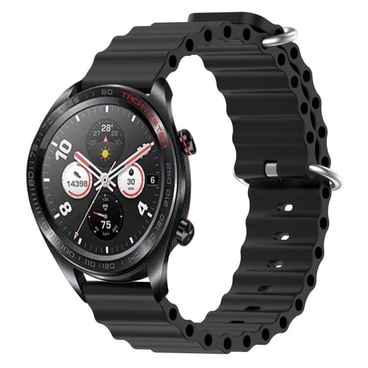 Cinturino per orologio in silicone tinta unita stile oceano da 22 mm, For Honor Magic Watch 2 46mm, For Honor Watch Dream