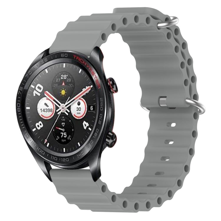 Cinturino per orologio in silicone tinta unita stile oceano da 22 mm, For Honor Magic Watch 2 46mm, For Honor Watch Dream
