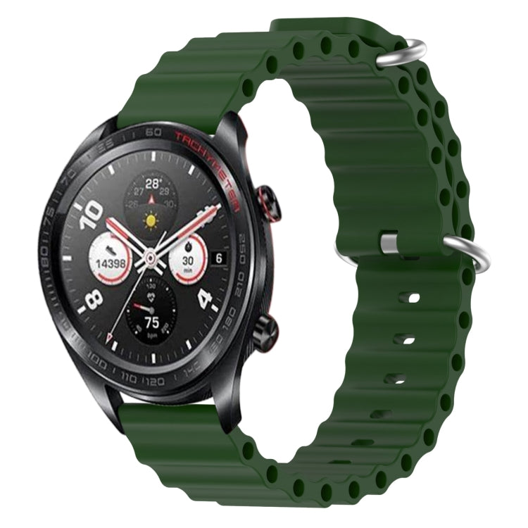 Cinturino per orologio in silicone tinta unita stile oceano da 22 mm, For Honor Magic Watch 2 46mm, For Honor Watch Dream