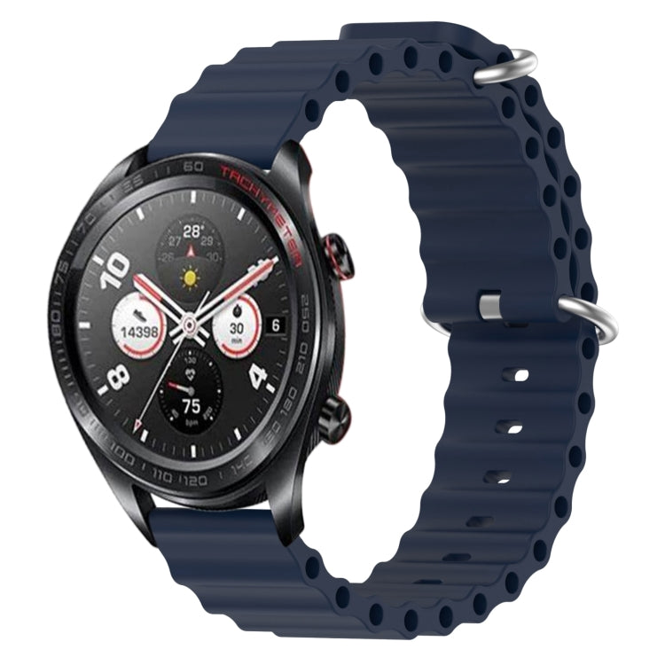 Cinturino per orologio in silicone tinta unita stile oceano da 22 mm, For Honor Magic Watch 2 46mm, For Honor Watch Dream