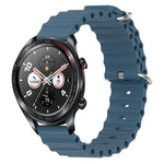 Cinturino per orologio in silicone tinta unita stile oceano da 22 mm, For Honor Magic Watch 2 46mm, For Honor Watch Dream