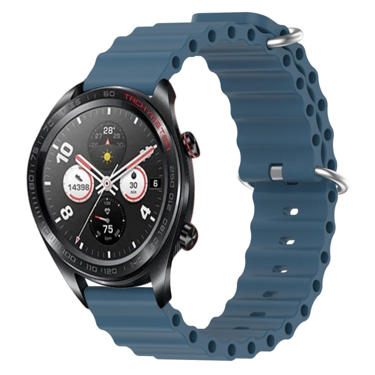 Cinturino per orologio in silicone tinta unita stile oceano da 22 mm, For Honor Magic Watch 2 46mm, For Honor Watch Dream