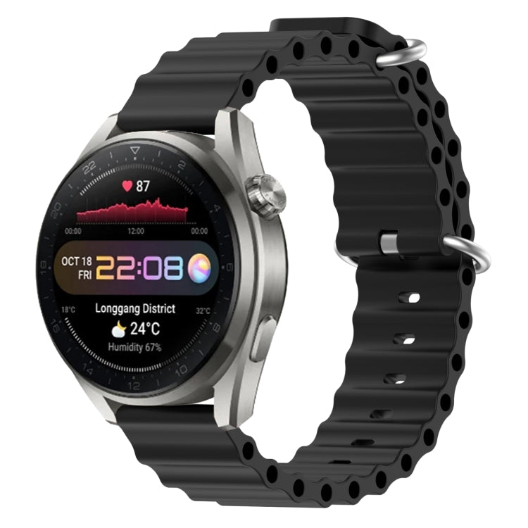 Cinturino per orologio in silicone tinta unita stile oceano da 22 mm, For Huawei Watch 3 Pro New