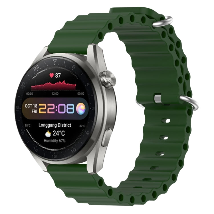 Cinturino per orologio in silicone tinta unita stile oceano da 22 mm, For Huawei Watch 3 Pro New