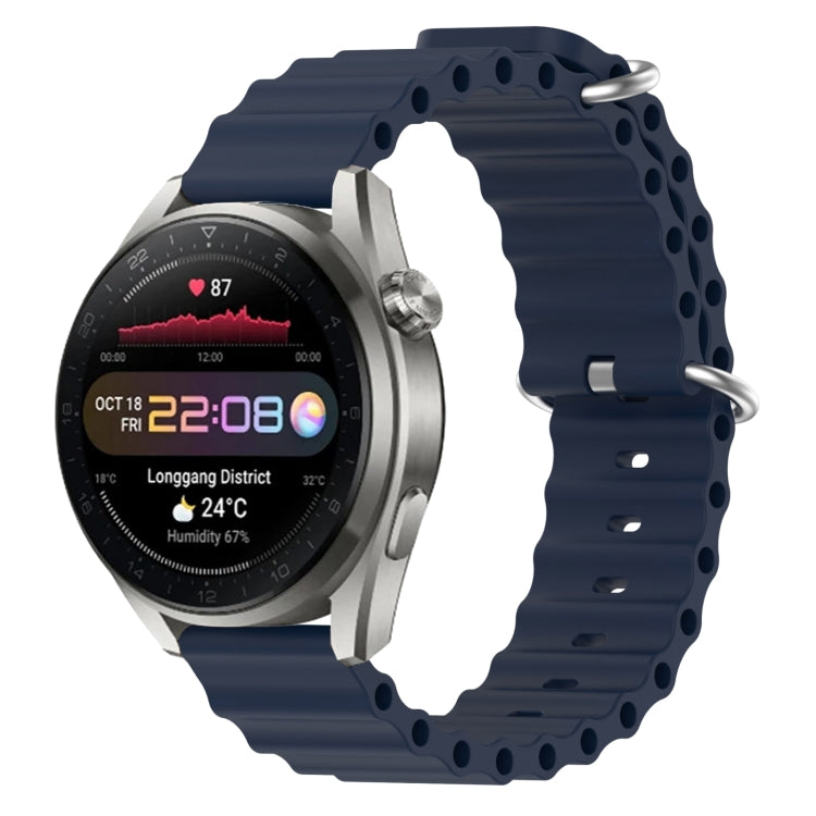 Cinturino per orologio in silicone tinta unita stile oceano da 22 mm, For Huawei Watch 3 Pro New