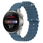Cinturino per orologio in silicone tinta unita stile oceano da 22 mm, For Huawei Watch 3 Pro New