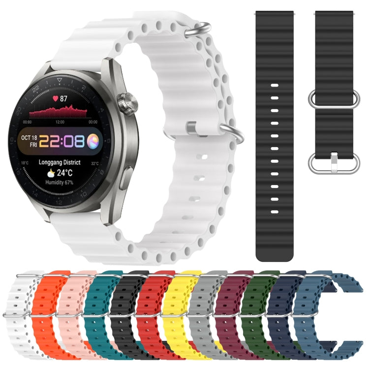Cinturino per orologio in silicone tinta unita stile oceano da 22 mm, For Huawei Watch 3 Pro New