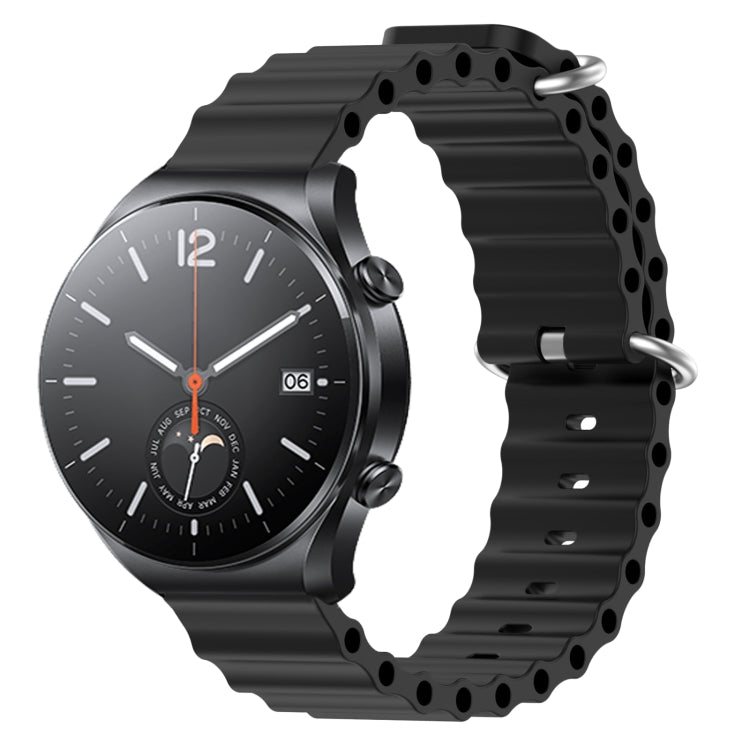 Cinturino per orologio in silicone tinta unita stile oceano da 22 mm, For Xiaomi MI Watch S1, For Xiaomi MI Watch S1 Pro