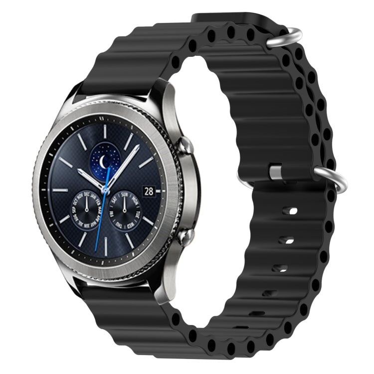Cinturino per orologio in silicone tinta unita stile oceano da 22 mm, For Samsung Gear S3 Classic, For Samsung Gear S3 Frontier