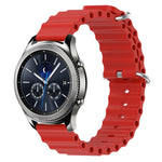 Cinturino per orologio in silicone tinta unita stile oceano da 22 mm, For Samsung Gear S3 Classic, For Samsung Gear S3 Frontier
