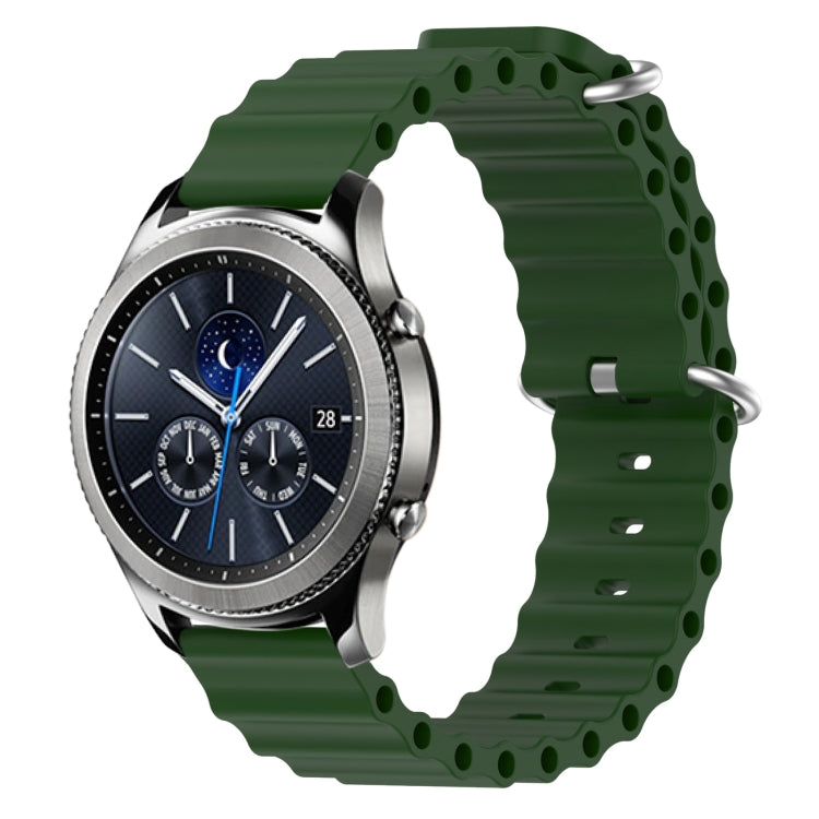 Cinturino per orologio in silicone tinta unita stile oceano da 22 mm, For Samsung Gear S3 Classic, For Samsung Gear S3 Frontier