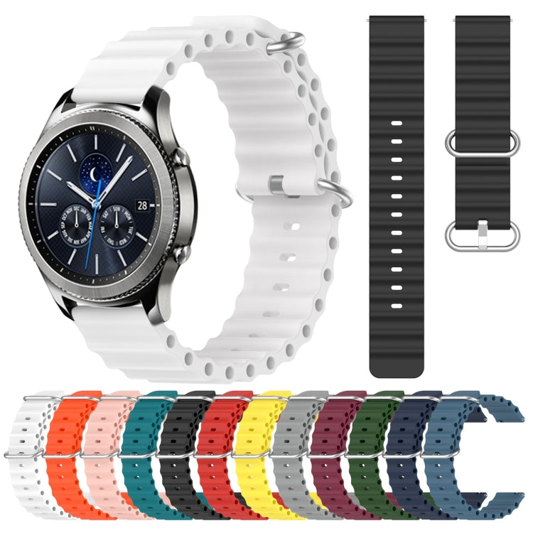 Cinturino per orologio in silicone tinta unita stile oceano da 22 mm, For Samsung Gear S3 Classic, For Samsung Gear S3 Frontier