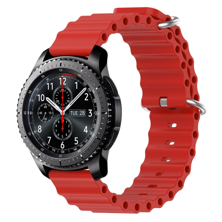 Cinturino per orologio in silicone tinta unita stile oceano da 22 mm, For Samsung Gear S3 Classic, For Samsung Gear S3 Frontier