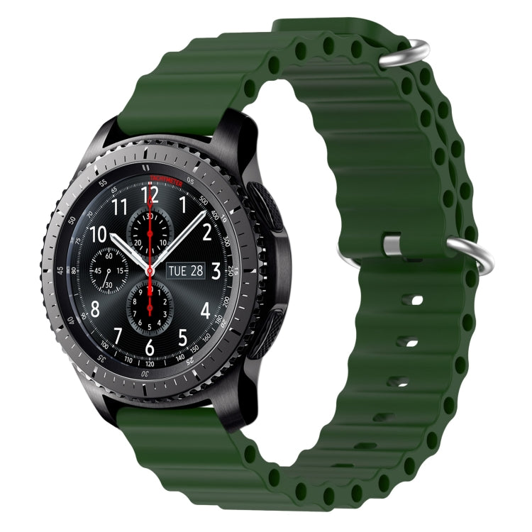 Cinturino per orologio in silicone tinta unita stile oceano da 22 mm, For Samsung Gear S3 Classic, For Samsung Gear S3 Frontier