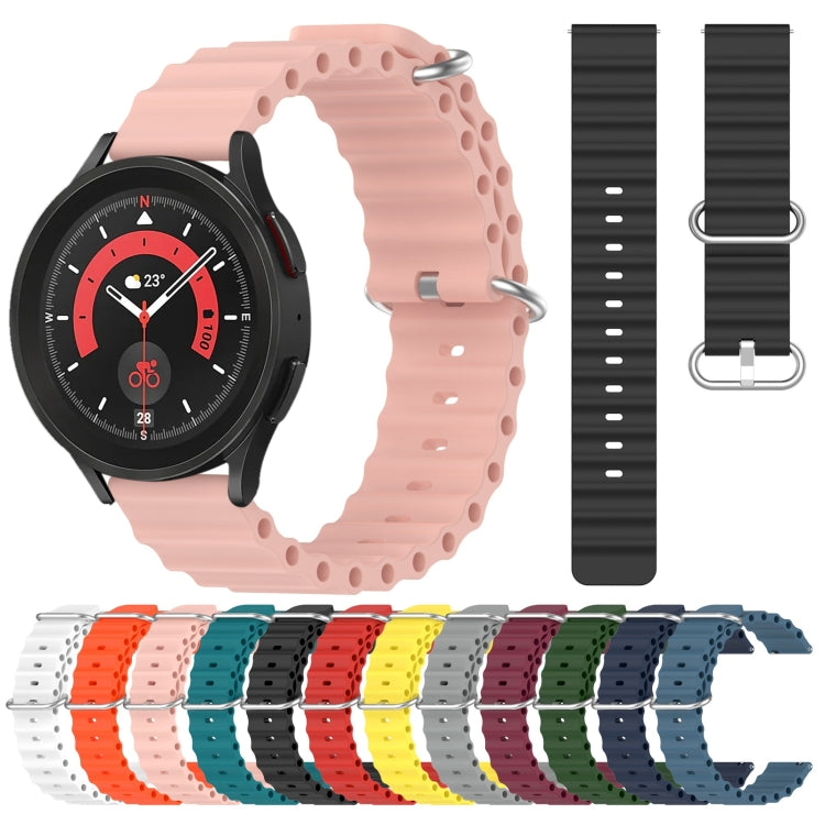 Cinturino per orologio in silicone tinta unita stile oceano da 20 mm, For Samsung Galaxy Watch 5 Pro 45mm, For Samsung Galaxy Watch 4 44mm