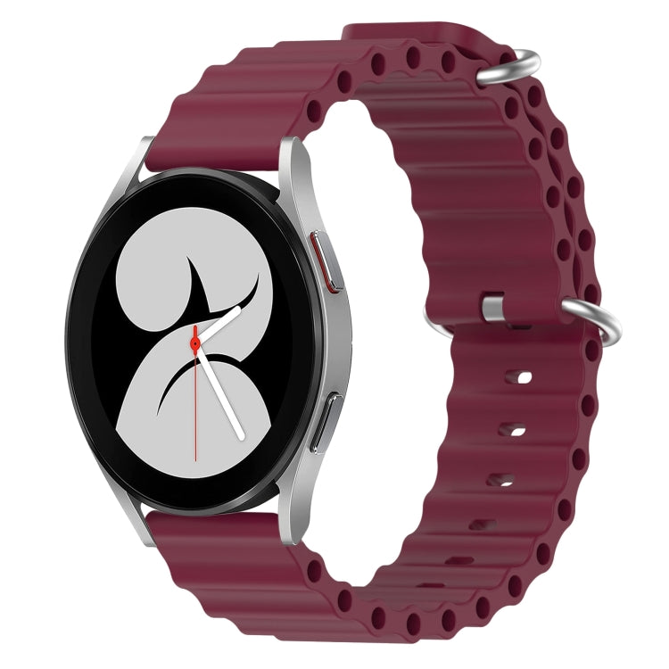Cinturino per orologio in silicone tinta unita stile oceano da 20 mm, For Samsung Galaxy Watch 4 40mm, For Samsung  Galaxy Watch 4 Classic 42mm