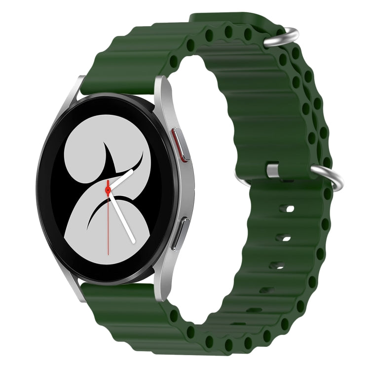 Cinturino per orologio in silicone tinta unita stile oceano da 20 mm, For Samsung Galaxy Watch 4 40mm, For Samsung  Galaxy Watch 4 Classic 42mm