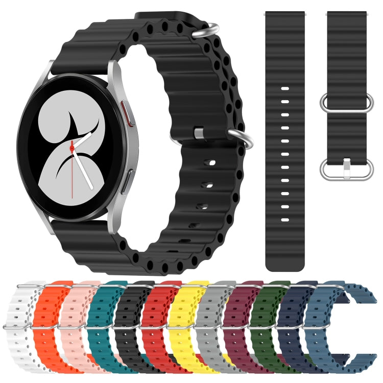 Cinturino per orologio in silicone tinta unita stile oceano da 20 mm, For Samsung Galaxy Watch 4 40mm, For Samsung  Galaxy Watch 4 Classic 42mm