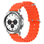 Cinturino per orologio in silicone tinta unita stile oceano da 20 mm, For Samsung Galaxy Watch 4 40mm, For Samsung  Galaxy Watch 4 Classic 42mm