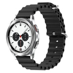 Cinturino per orologio in silicone tinta unita stile oceano da 20 mm, For Samsung Galaxy Watch 4 40mm, For Samsung  Galaxy Watch 4 Classic 42mm