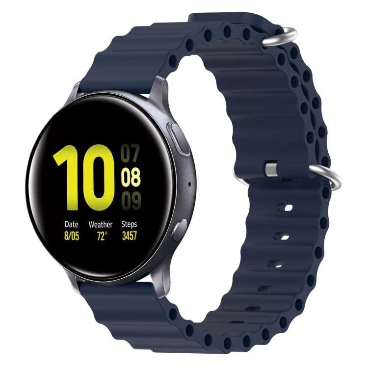 Cinturino per orologio in silicone tinta unita stile oceano da 20 mm, For Samsung Galaxy Watch Active 2 44mm, For Samsung Galaxy Watch 42mm