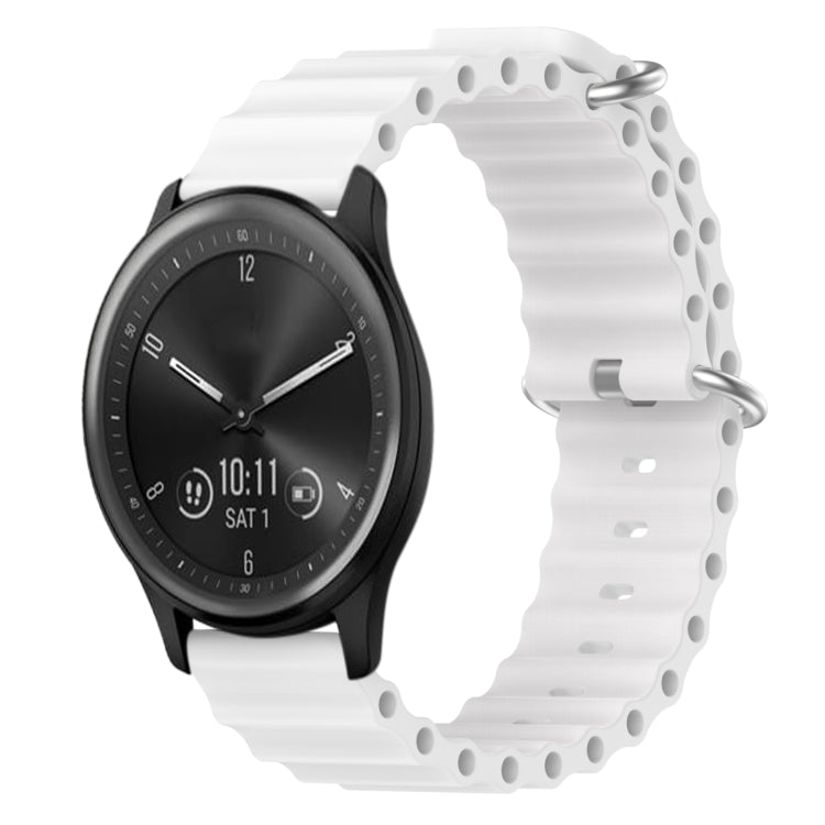 Cinturino per orologio in silicone tinta unita stile oceano da 20 mm, For Garmin Vivomove Sport, For Garmin Venu 2 Plus