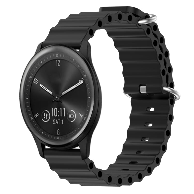 Cinturino per orologio in silicone tinta unita stile oceano da 20 mm, For Garmin Vivomove Sport, For Garmin Venu 2 Plus
